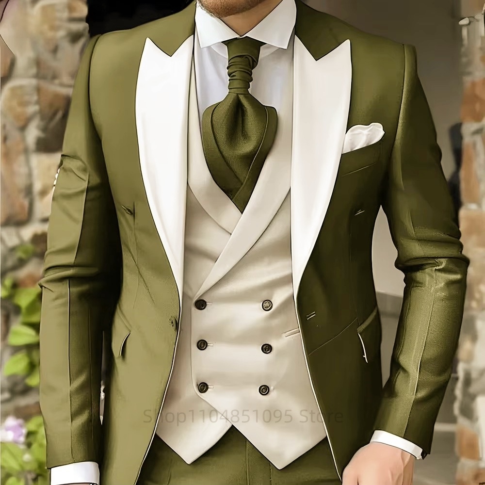 Men Formal Wear Jacket - Setelan Pria Jaket Kerah Runcing Elegan