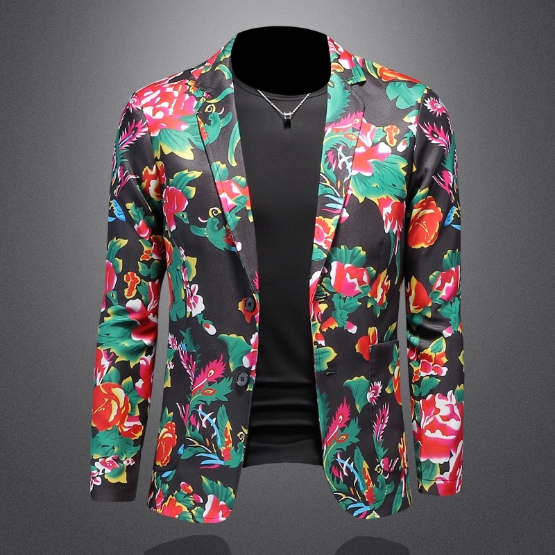 Men'S Style Formal Wear - Setelan Pria Slim Fit Motif Bunga