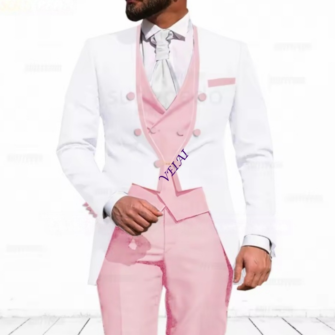 Men'S Formal Evening Wear - Setelan Jas 3-Potong Biru Langit Khusus