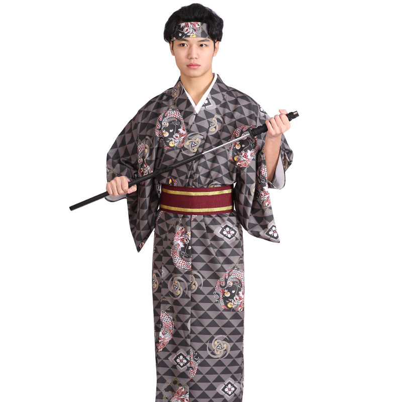 Traditional Japanese Men'S Formal Wear - Kimono Desain Baru Etnis Asia, Pakaian