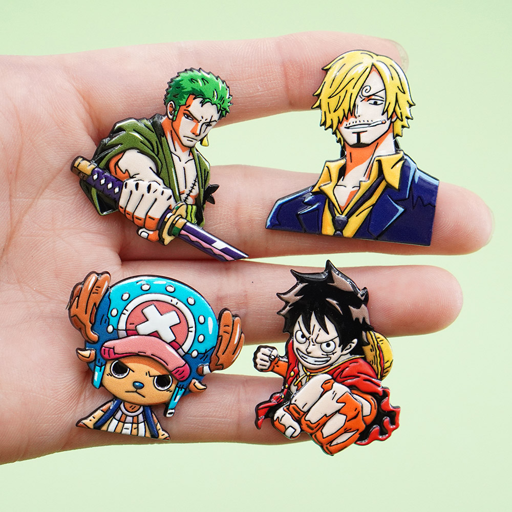 Tuxedo Lapel Pin - 4Pcs Set Bros Kartun ONE PIECE