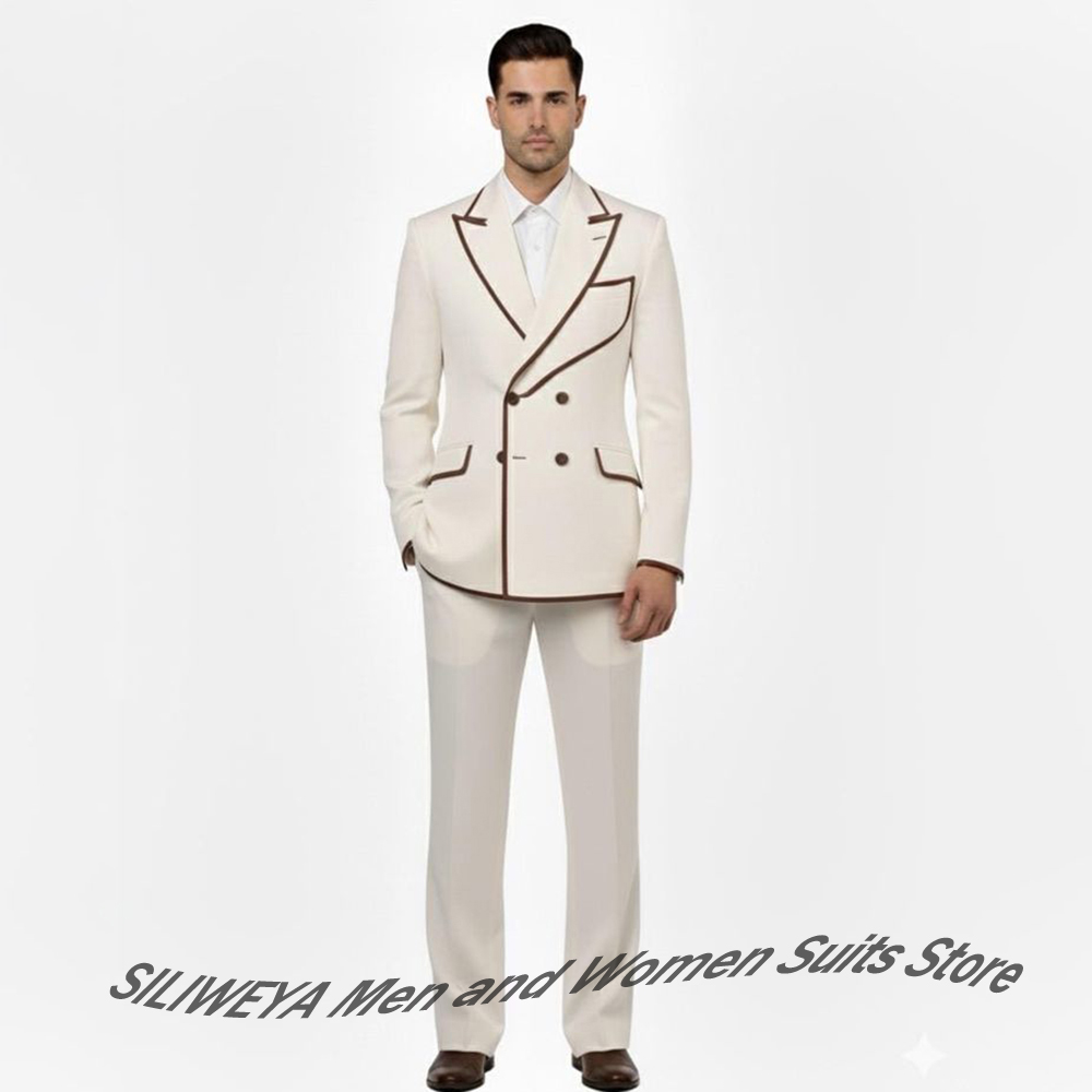 Men'S Formal Evening Wear - Setelan Jas Pria Bergaya Double-Breasted dengan