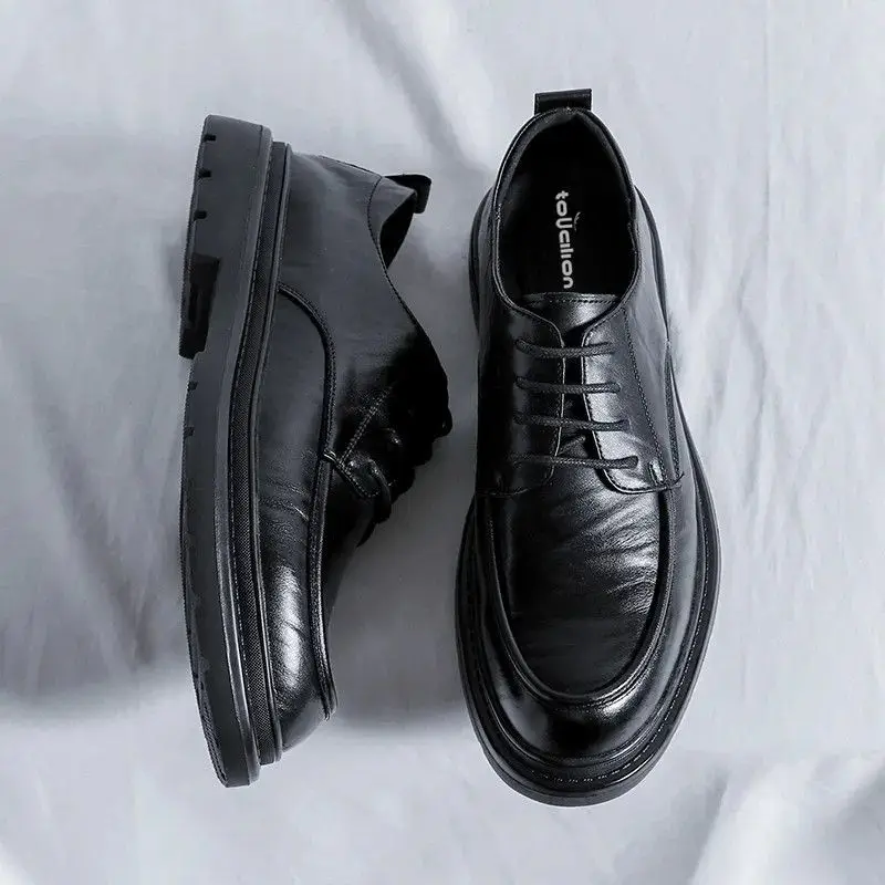 Men Formal Wear Shoes - Sepatu kulit pria ujung bulat bertali