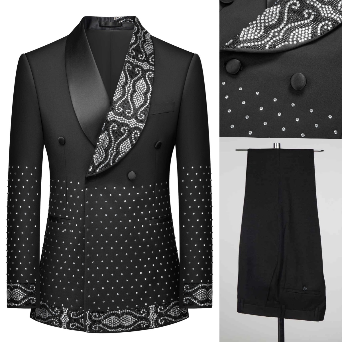 Men'S Formal Wear No Suit - Gambar Asli Jas Pria Kristal untuk