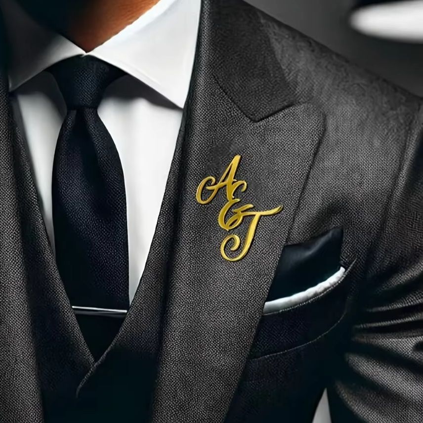 Tuxedo Lapel Pin - Bros Pribadi Pin Kerah Baja Tahan