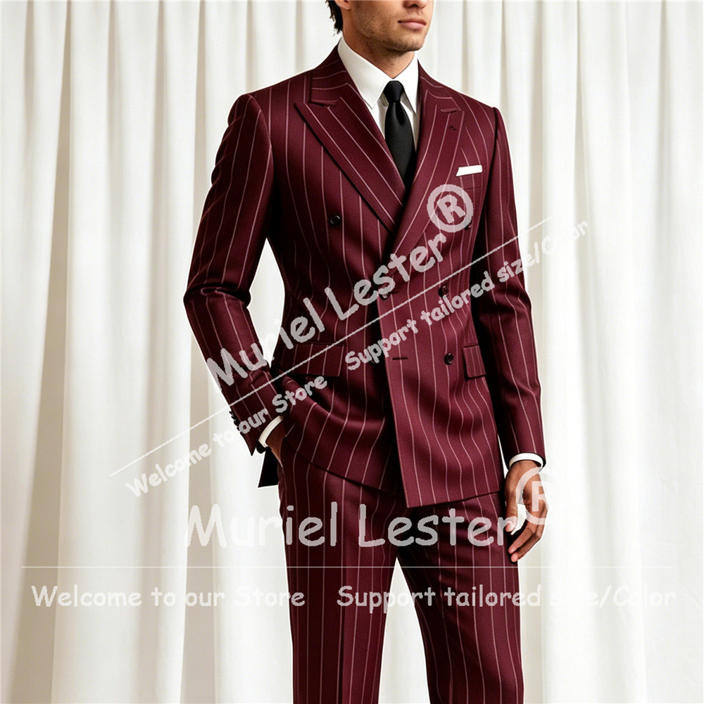 Men'S Style Formal Wear - Setelan Jas Pria Bergaris Elegan 2