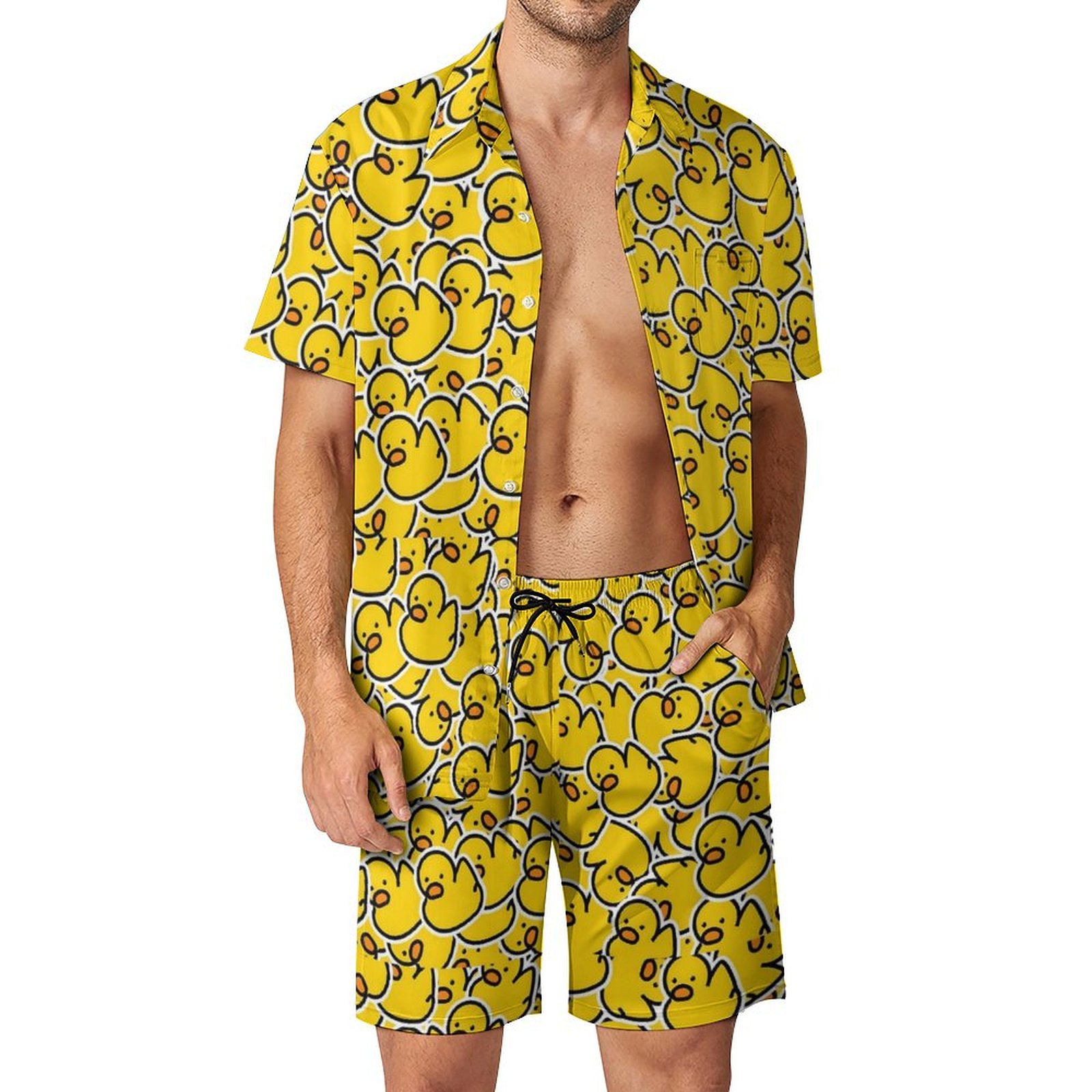 Men'S Formal Beach Wear - Setelan baju pria, musim panas kuning