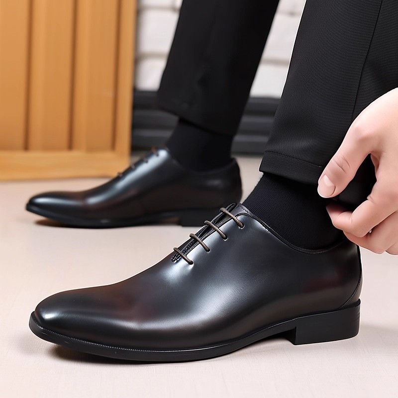 Men Formal Wear Office - Sepatu Oxford Wholecut Pria Kulit Asli