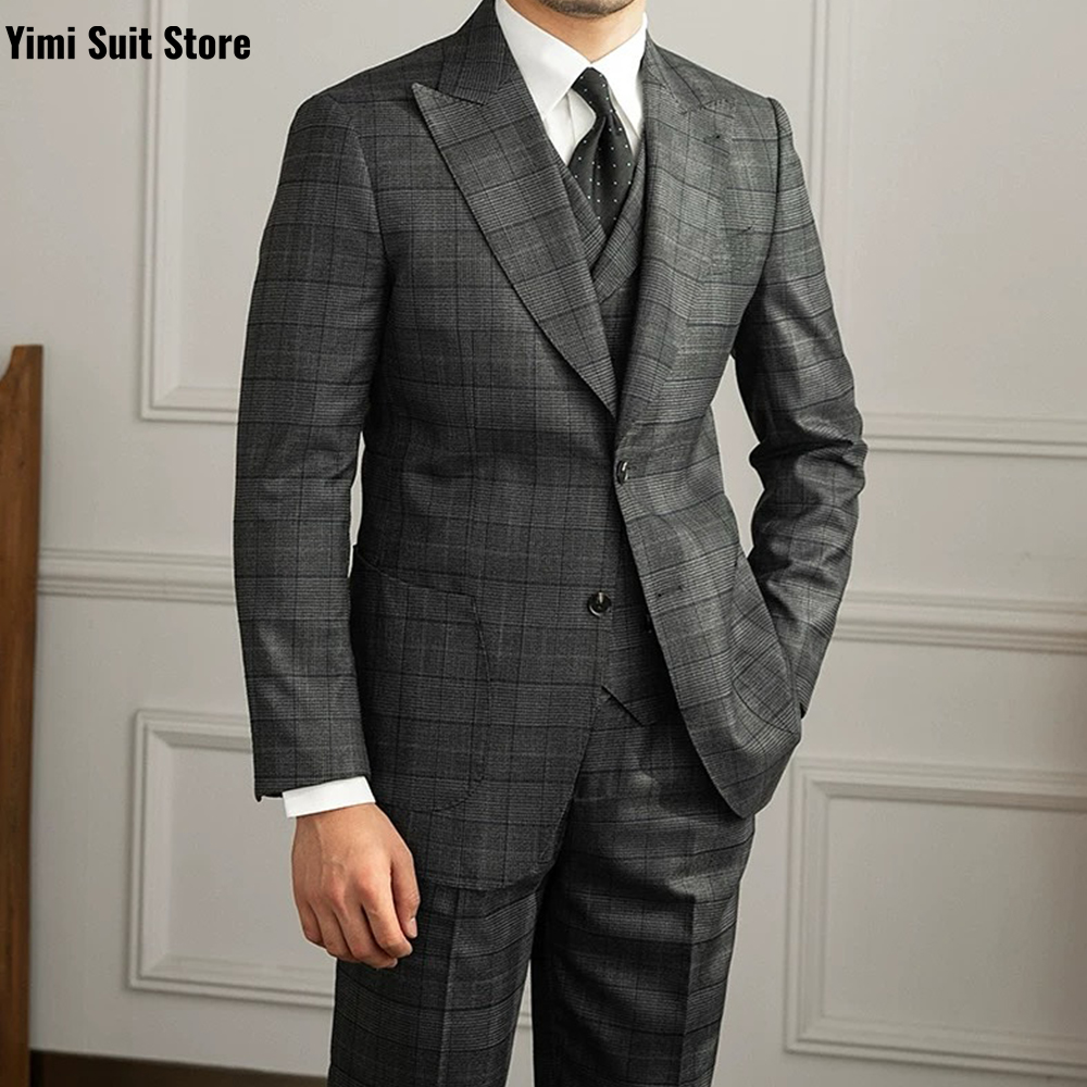 Setelan Jas Pria YiMinpwp 3Pcs - Men Formal Wear Modern ulasan dan harga