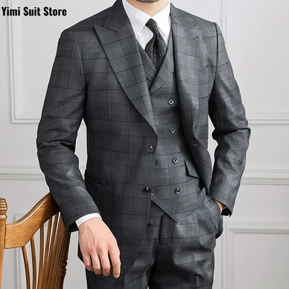 Setelan Jas Pria YiMinpwp 3Pcs - Men Formal Wear Modern ulasan dan harga