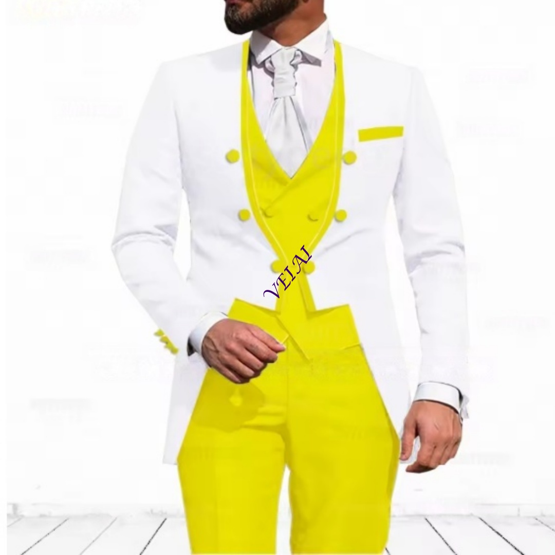 Setelan Jas 3-Potong Biru Lang - Men'S Formal Evening Wear ulasan dan harga