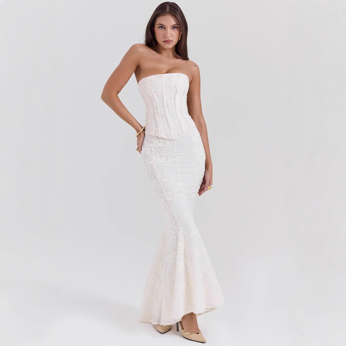 Gaun Maxi Tangki Ekor Ikan Tan - Men'S Formal Evening Wear ulasan dan harga