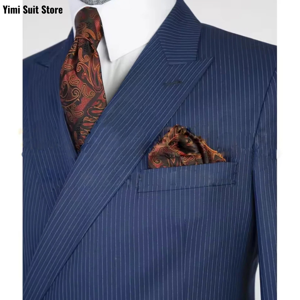 Jas Pria Garis-Garis 2 Potong  - Men Formal Wear Modern ulasan dan harga