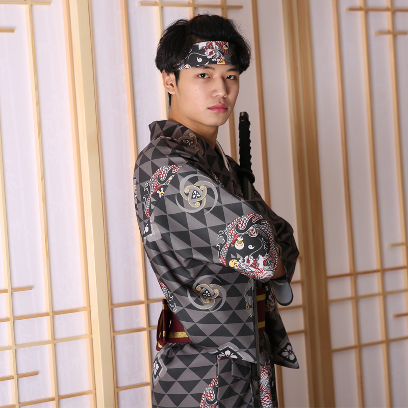 Kimono Desain Baru Etnis Asia, - Traditional Japanese Men'S Formal Wear ulasan dan harga