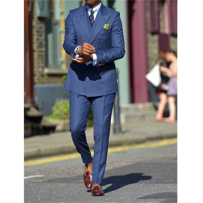 Jas Pria Formal Biru Gelap Dua - Men Formal Wear Jacket ulasan dan harga
