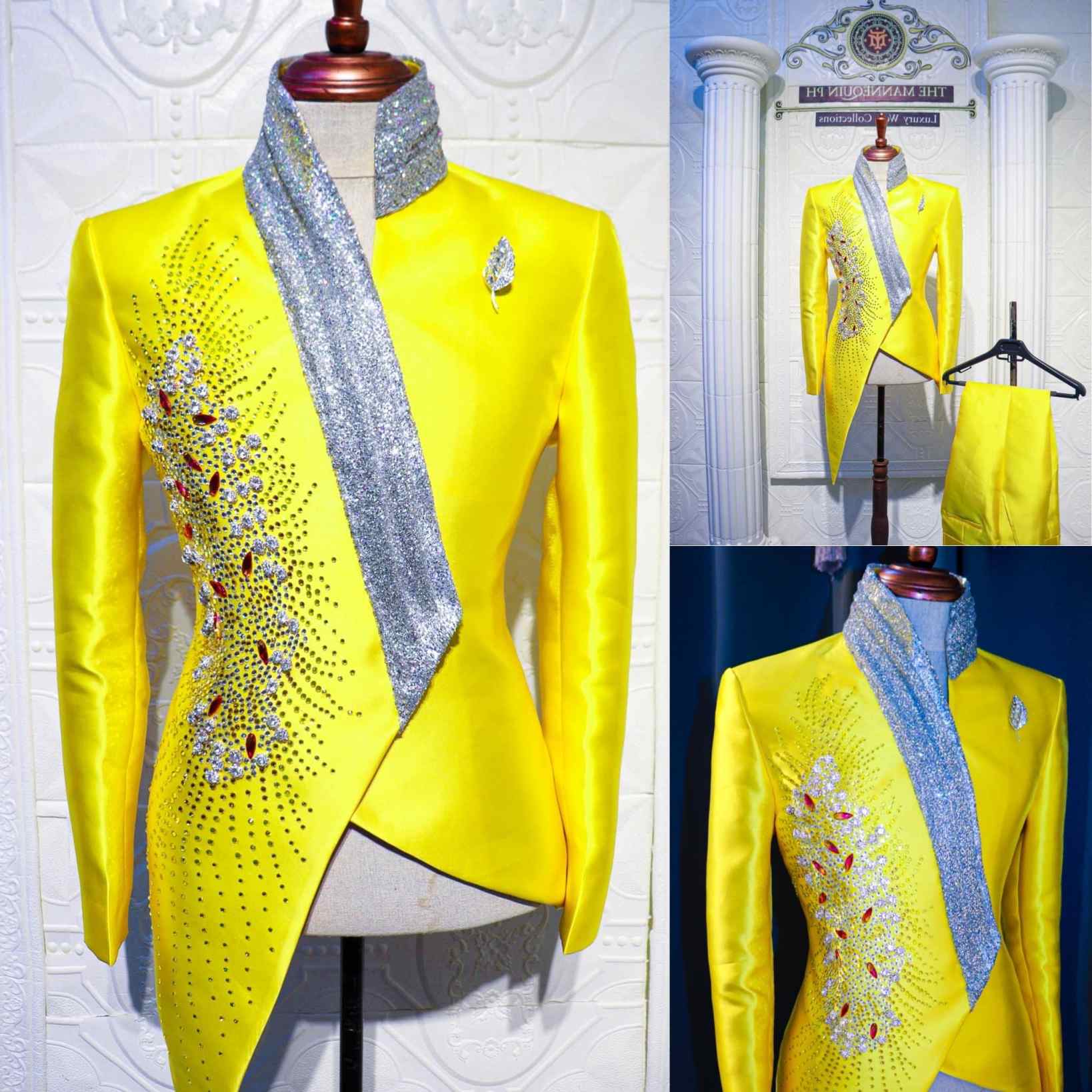 Tuksedo Pernikahan Kuning Mode - Unique Men'S Formal Wear ulasan dan harga