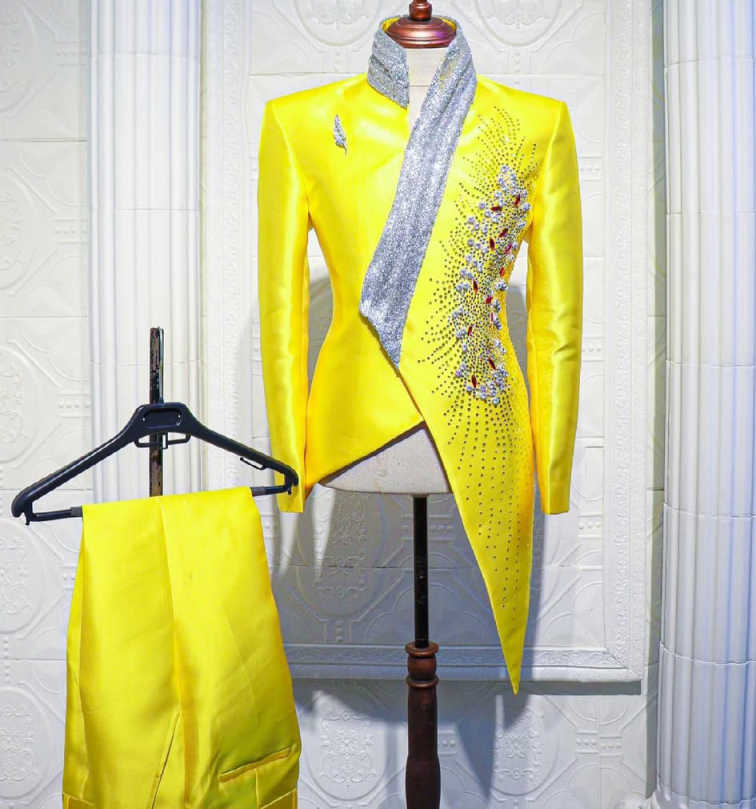 Tuksedo Pernikahan Kuning Mode - Unique Men'S Formal Wear ulasan dan harga