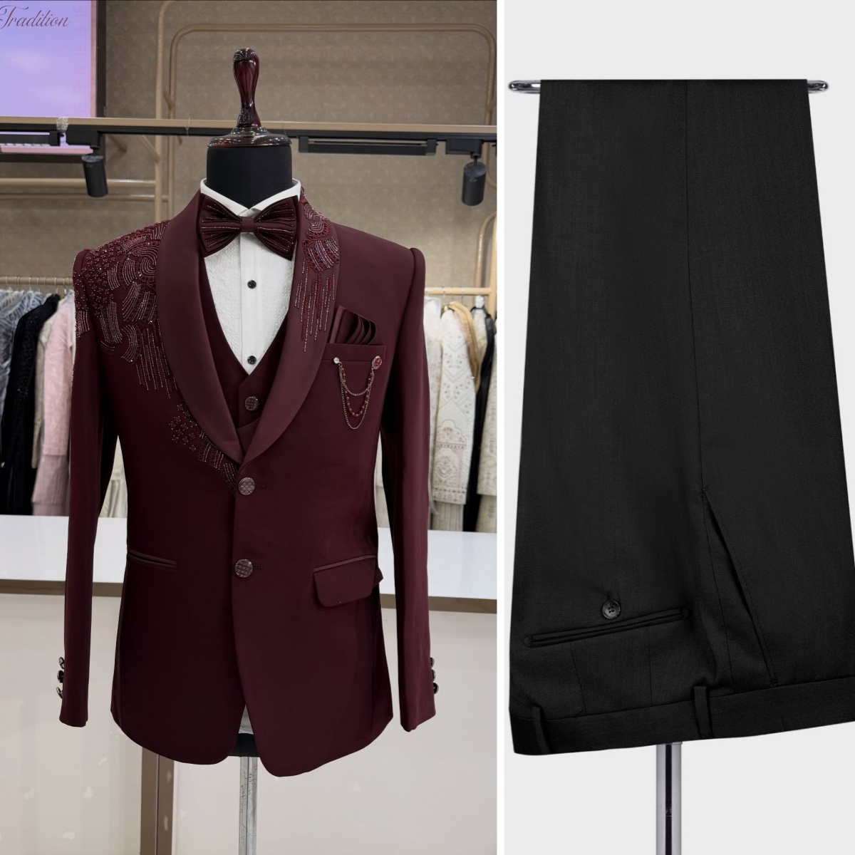 3 Set Jas Tuxedo Pengantin Pri - Men Formal Wear Modern ulasan dan harga
