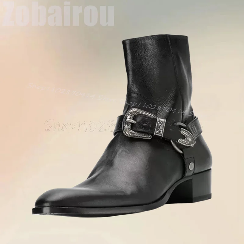 Sepatu Bot Pria Hitam Hiasan G - Men Formal Wear Shoes ulasan dan harga