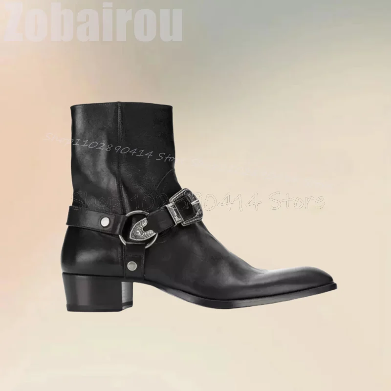 Sepatu Bot Pria Hitam Hiasan G - Men Formal Wear Shoes ulasan dan harga