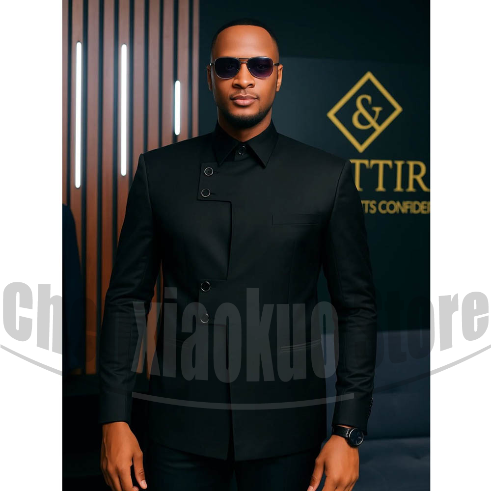 Setelan Pria Kerah Mandarin 2P - Men Formal Wear Modern ulasan dan harga