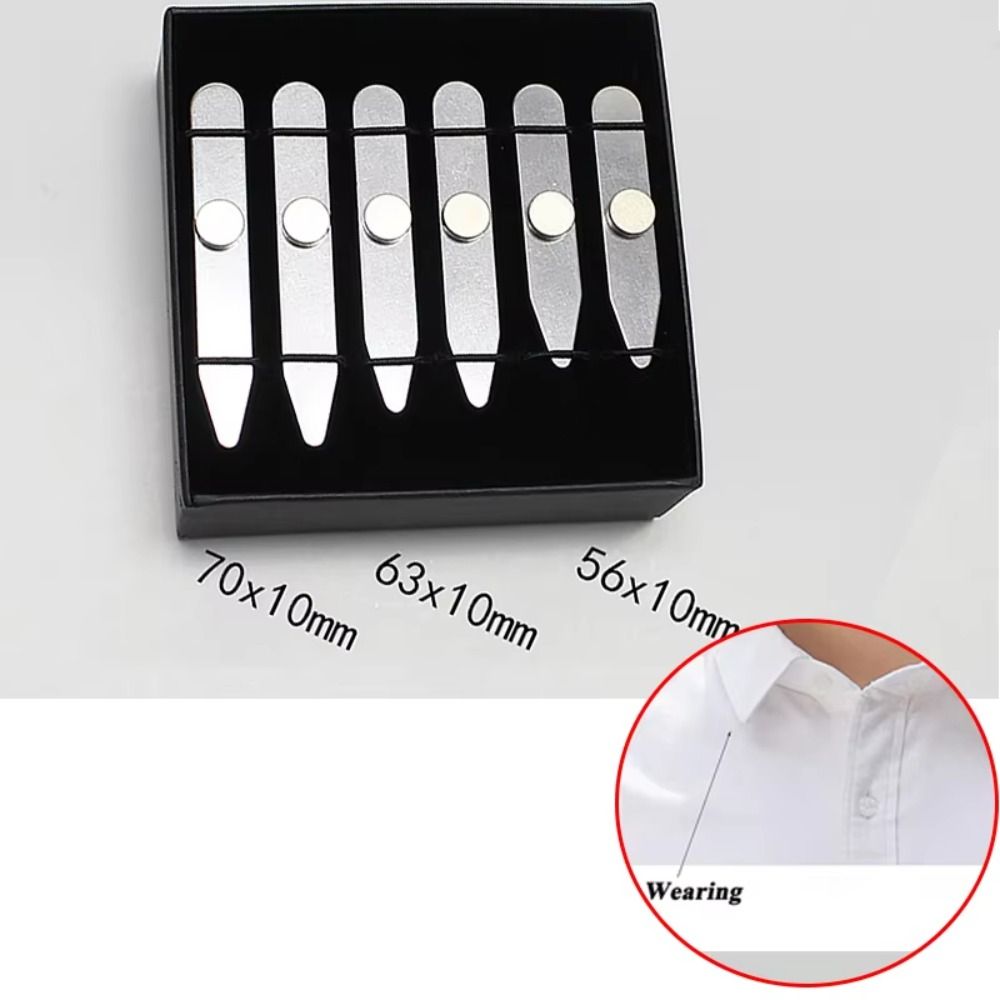 6Pcs Penyangga Kerah Baju Magn - Collar Stay Metal ulasan dan harga