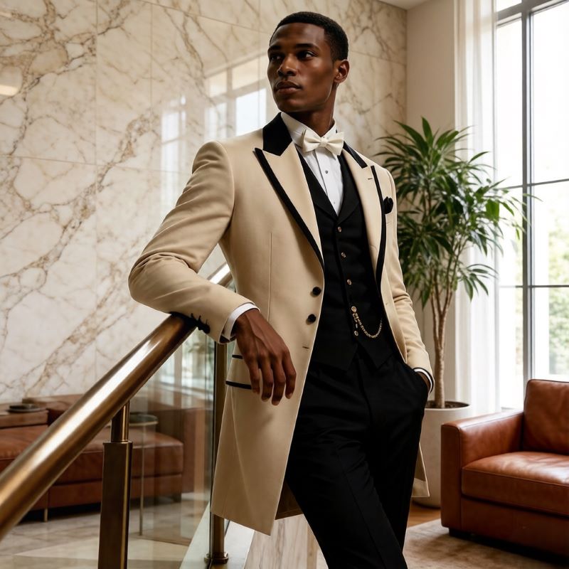 3 Pcs Setelan Jas Pria untuk P - Men Formal Wear Jacket ulasan dan harga