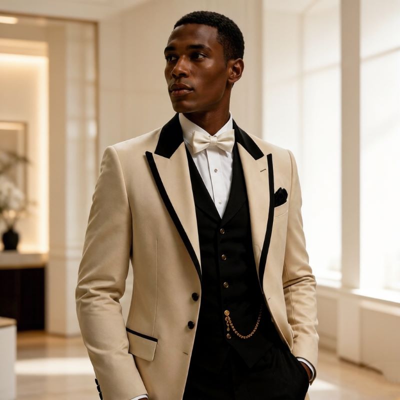 3 Pcs Setelan Jas Pria untuk P - Men Formal Wear Jacket ulasan dan harga