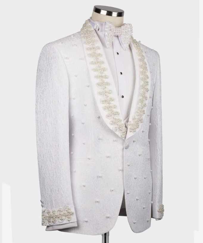 Setelan Pria Pernikahan Putih  - Men'S Formal Wear No Suit ulasan dan harga