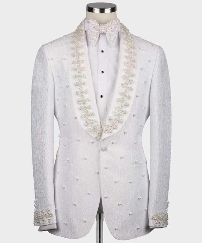Setelan Pria Pernikahan Putih  - Men'S Formal Wear No Suit ulasan dan harga