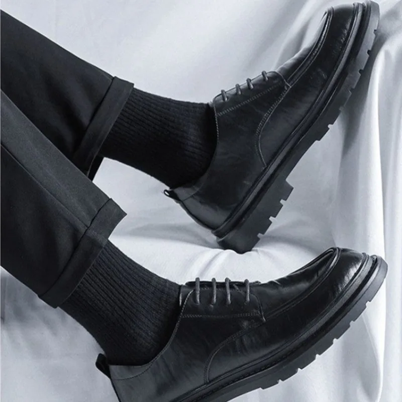 Sepatu kulit pria ujung bulat  - Men Formal Wear Shoes ulasan dan harga