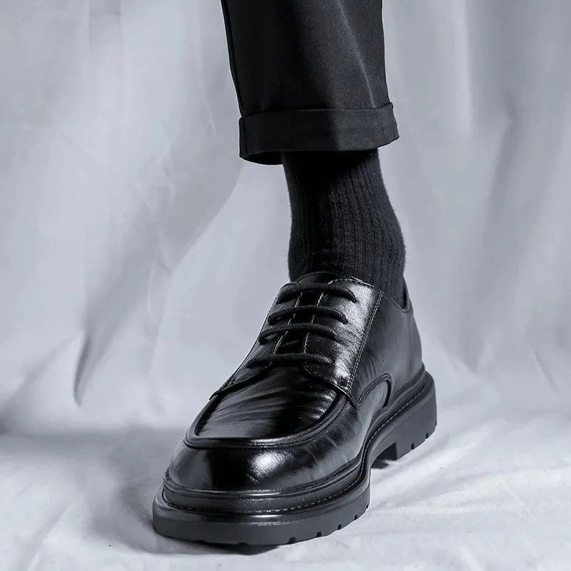 Sepatu kulit pria ujung bulat  - Men Formal Wear Shoes ulasan dan harga