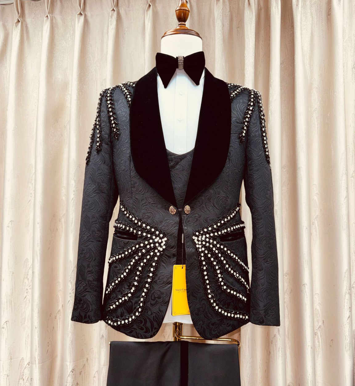 Setelan Pria Kristal Mewah 3 P - Men'S Formal Wear No Suit ulasan dan harga