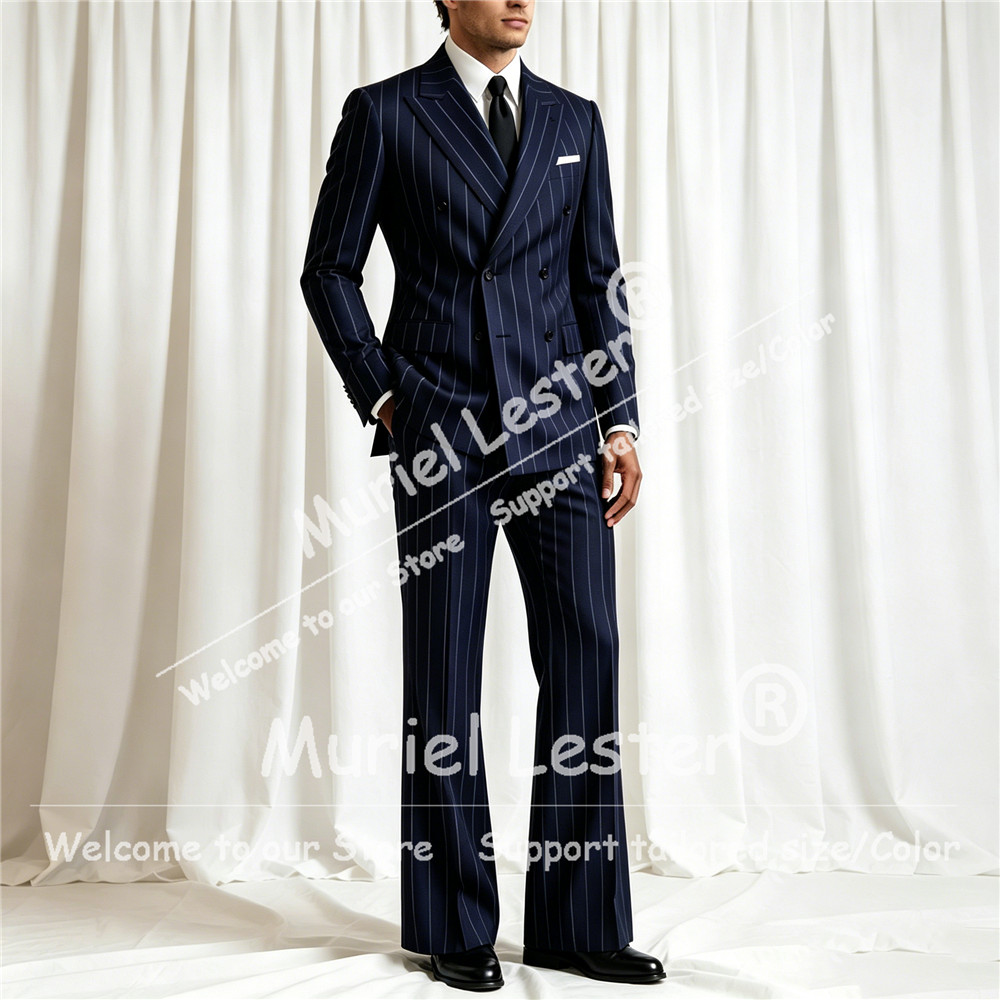 Setelan Jas Pria Bergaris Eleg - Men'S Style Formal Wear ulasan dan harga