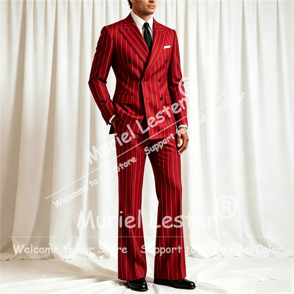 Setelan Jas Pria Bergaris Eleg - Men'S Style Formal Wear ulasan dan harga