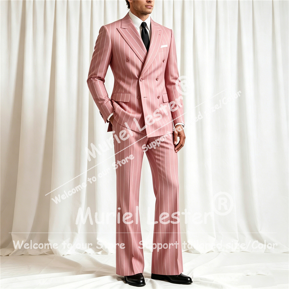 Setelan Jas Pria Bergaris Eleg - Men'S Style Formal Wear ulasan dan harga