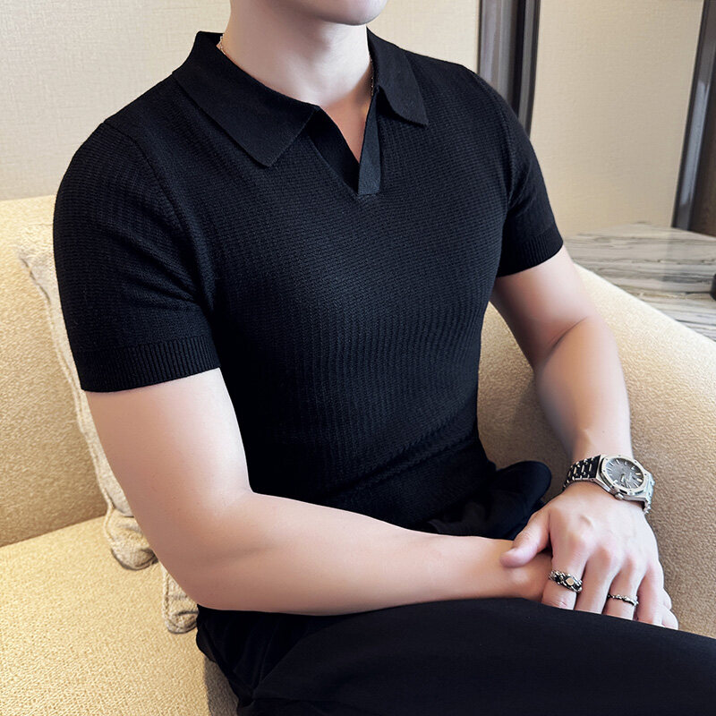 Sweater Rajut Jacquard Kerah P - Men Formal Wear Modern ulasan dan harga