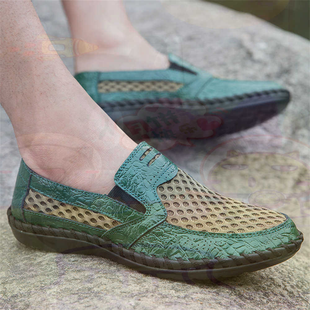 Sepatu Lucu Warna Campuran Tan - Formal Men Daily Wear Slippers ulasan dan harga