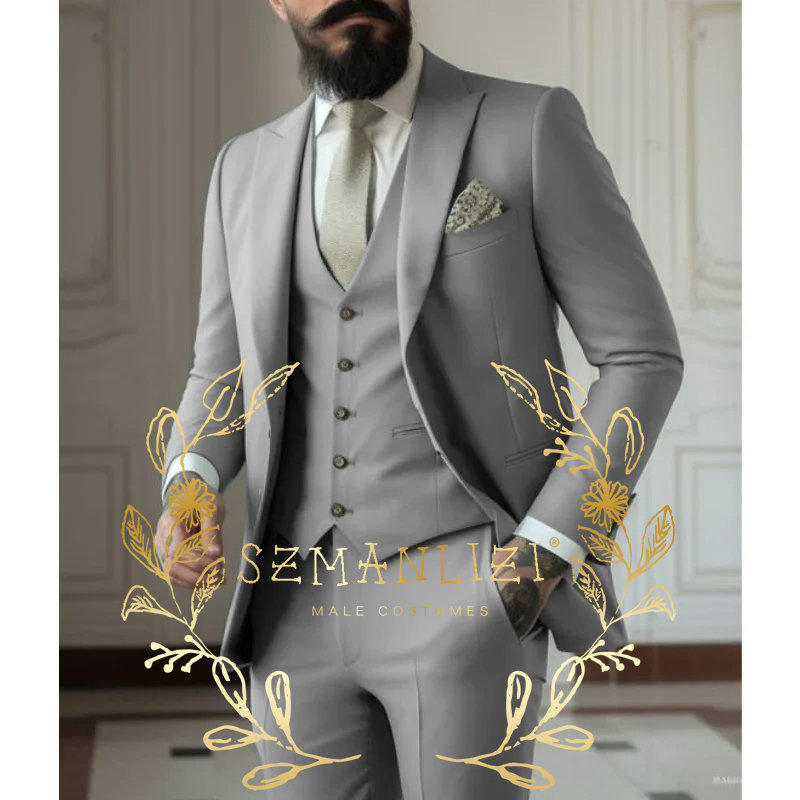 Setelan pakaian pernikahan 3 p - Men Formal Wear Jacket ulasan dan harga