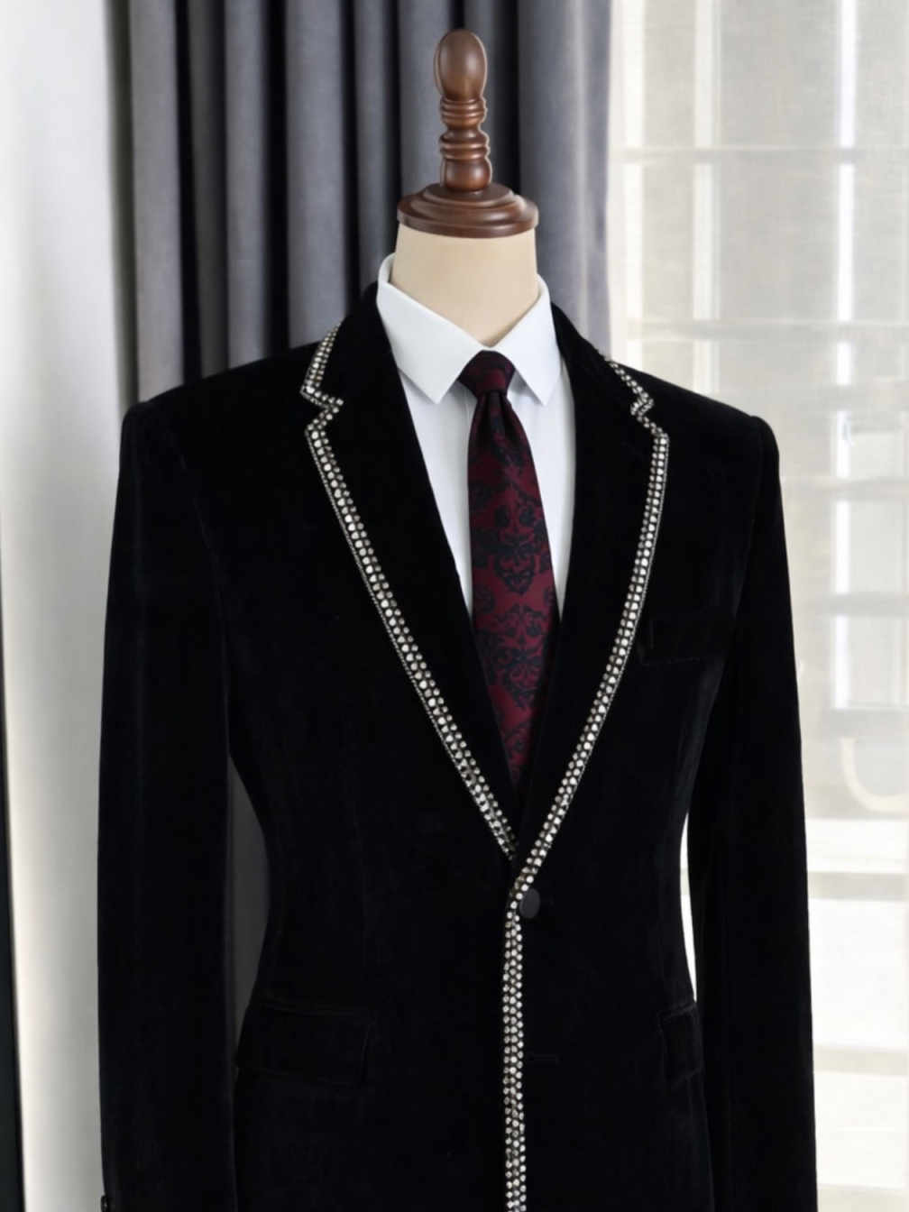 Jas Panjang Pria Berhias Batu  - Men'S Formal Evening Wear ulasan dan harga