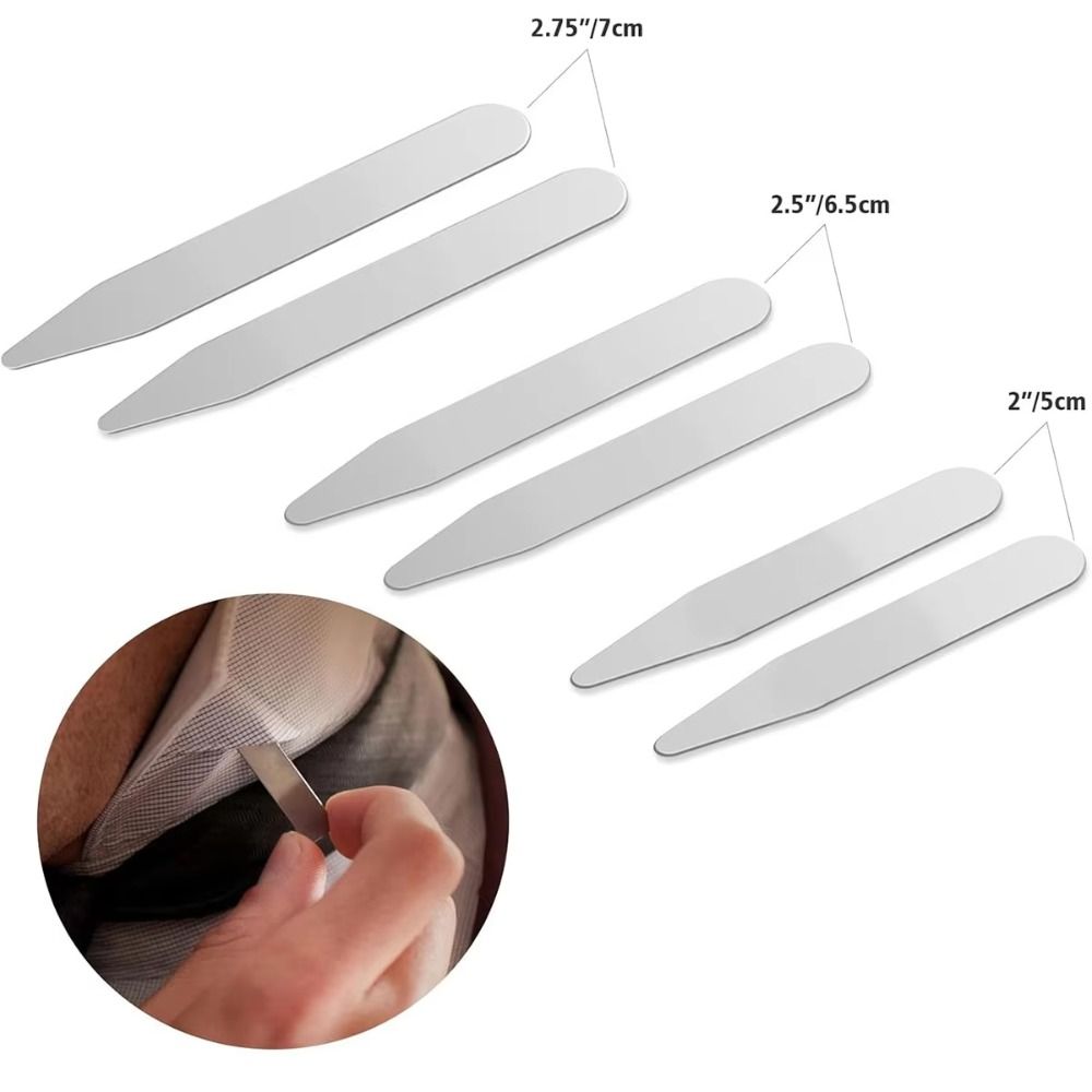 6Pcs Penyangga Kerah Baju Magn - Collar Stay Metal ulasan dan harga