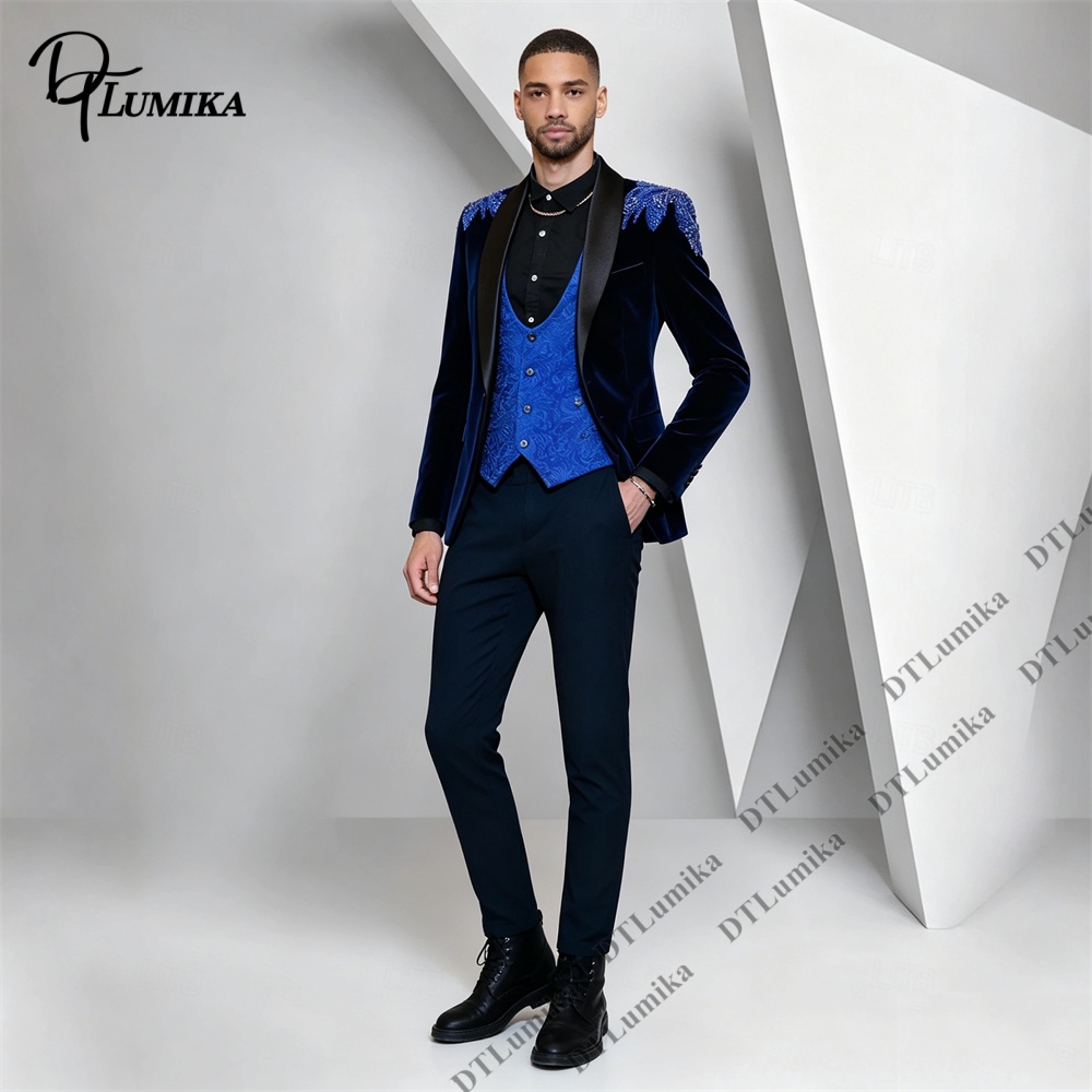 Setelan Pria 3 Potong Bahan Be - Men Formal Wear Office ulasan dan harga