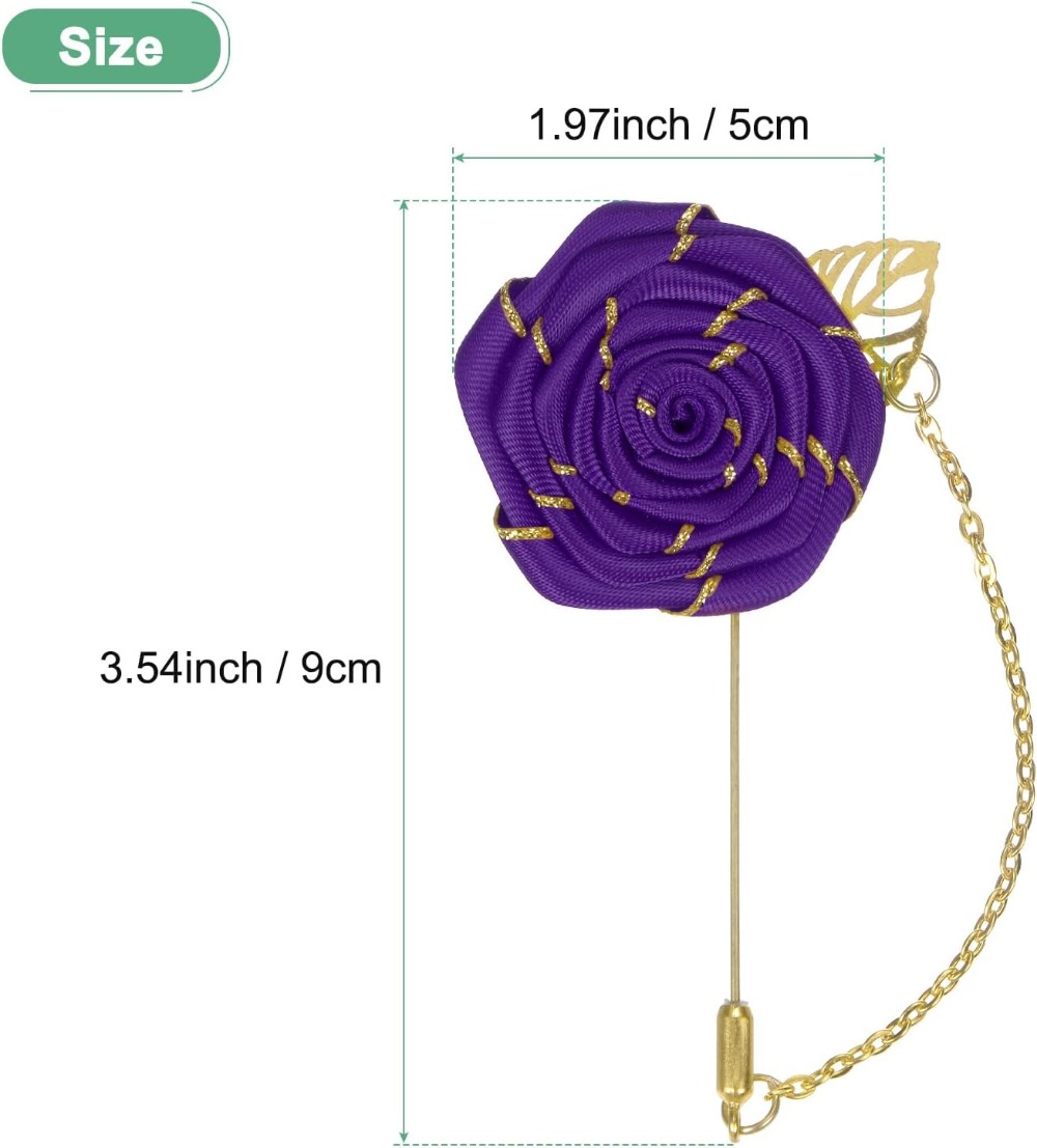 Bros Pin Bunga Mawar Kain deng - Tuxedo Lapel Pin ulasan dan harga