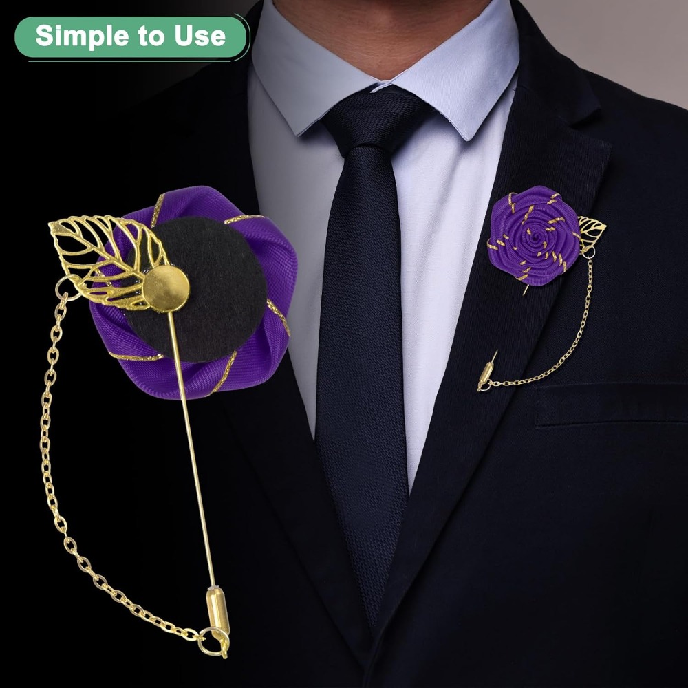 Bros Pin Bunga Mawar Kain deng - Tuxedo Lapel Pin ulasan dan harga