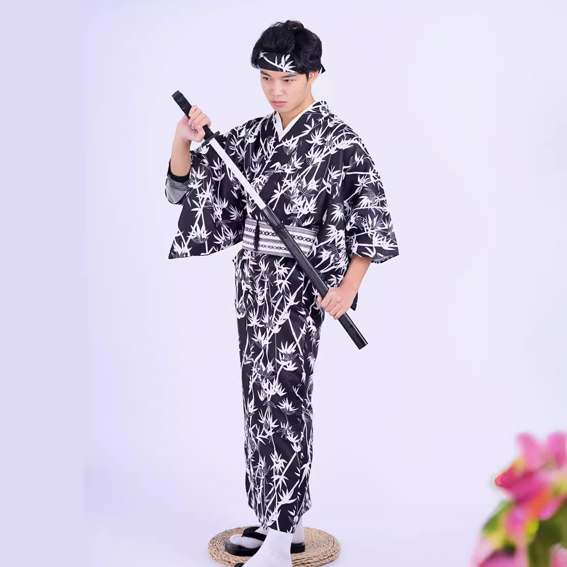 Kimono Pria Motif Bambu Jepang - Traditional Japanese Men'S Formal Wear ulasan dan harga