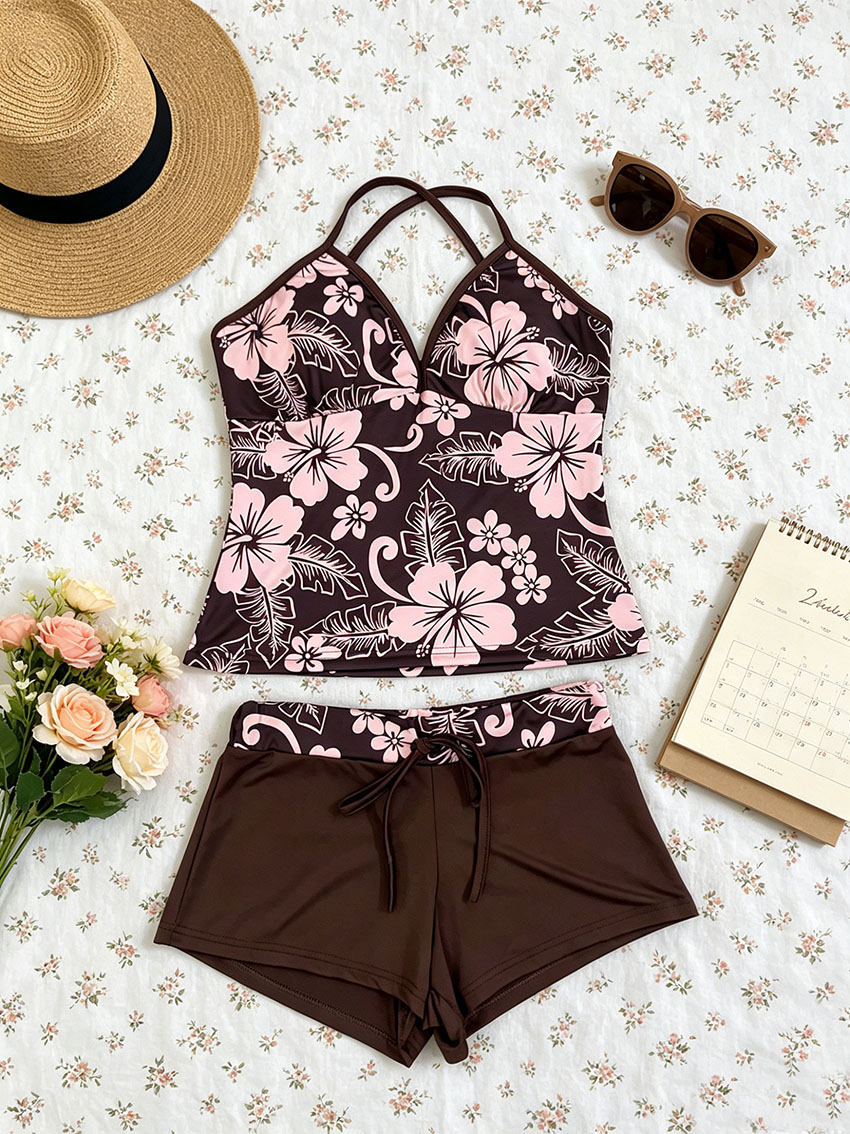Setelan Wanita Y2K Motif Hibis - Men'S Formal Beach Wear ulasan dan harga