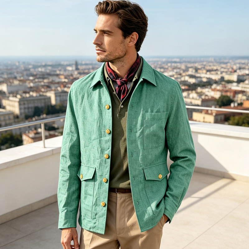 Jaket Linen Pria Vintage Kerah - Men'S Style Formal Wear ulasan dan harga