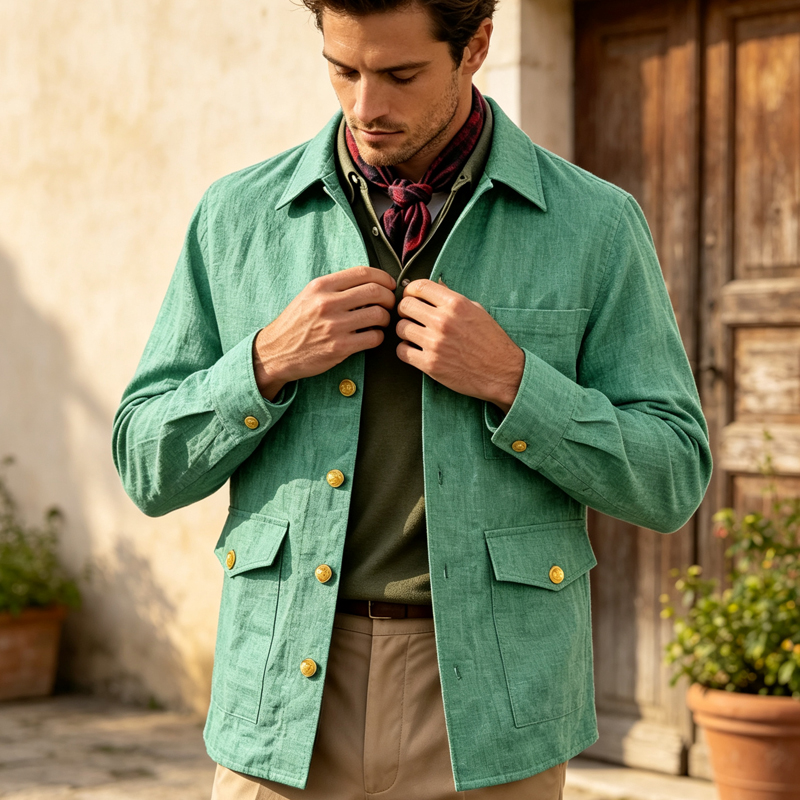 Jaket Linen Pria Vintage Kerah - Men'S Style Formal Wear ulasan dan harga