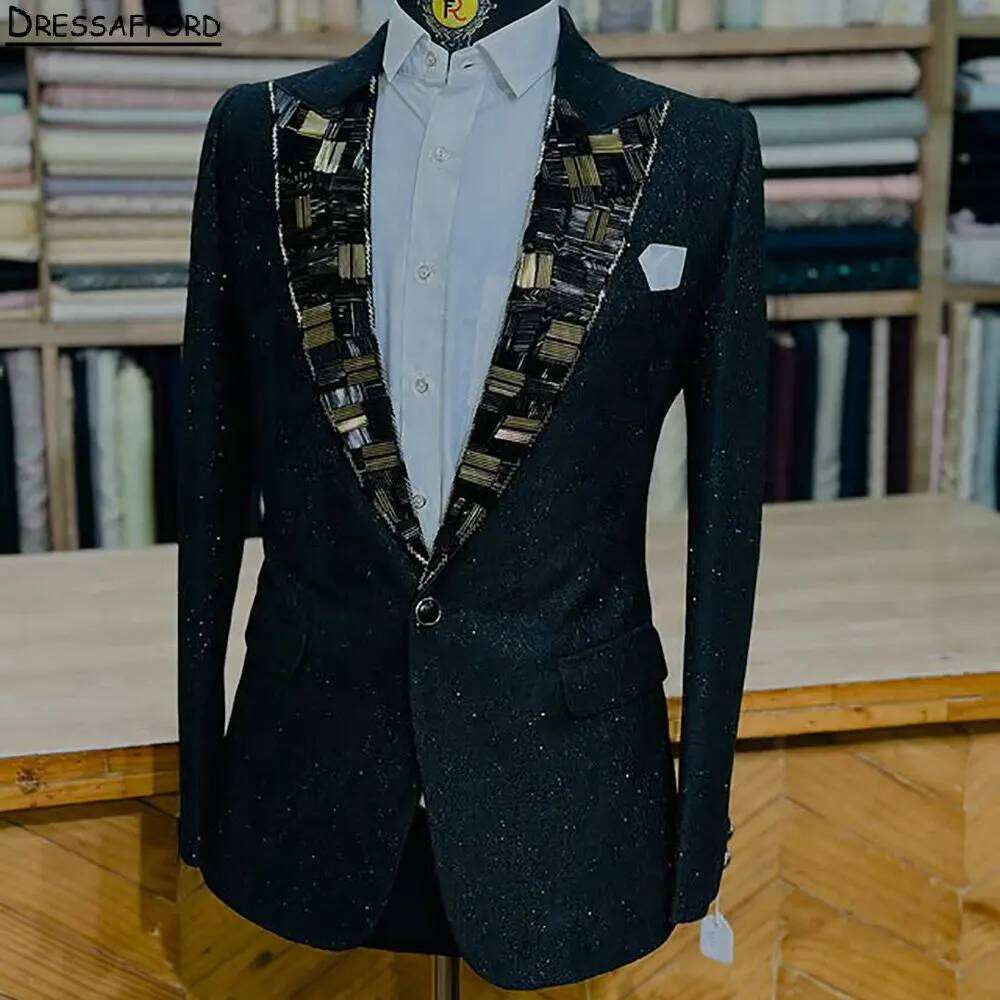 Jas Tuxedo Pria Hitam Berkilau - Men'S Formal Wear No Suit ulasan dan harga